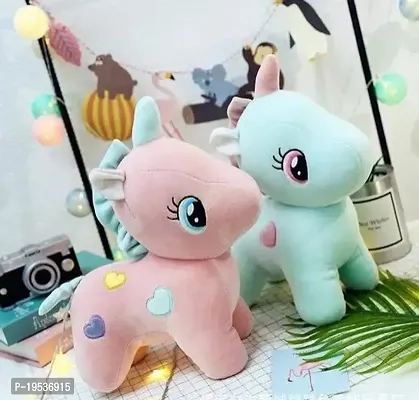 Bakku Toys 25 CM 2 pic unicorn girls And Kids gift item Essential Kids Stuffed Toys SET OFF 2 UNICORN-thumb0