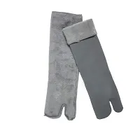 VT VIRTUE TRADERS Unisex Multicolour Velvet Winter Thermal Thumb socks | Stay Cozy and Warm | Ankle Length Socks With Fur Inside | 5 Pair Socks-thumb2