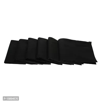 VT VIRTUE TRADERS Pure Cotton Rumal/Handkerchiefs For Men and Boys (Black, Pack Of 6 Pc)-thumb3