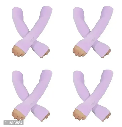 VT VIRTUE TRADERS Let's slim UV Fingerless Full Hand Sleeves for Men's and Women's Driving Gloves