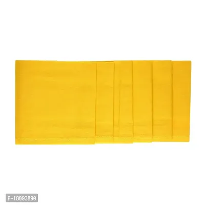 VT VIRTUE TRADERS Pure Cotton Rumal/Handkerchiefs For Men and Boys (Yellow, Pack Of 12 Pc)-thumb3