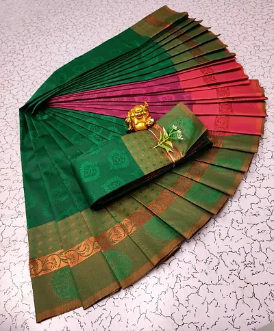Traditional South Silk Jacquard Sarees with Blouse piece