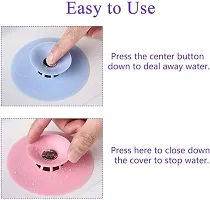 (Pack of 4) 2-in-1 Home Bathroom Kitchen Silicone Sewer Sink Bathtub Wash-thumb2