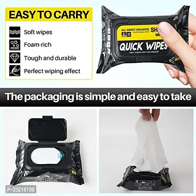 Shoe Wipes (80 Pcs) Instant Sneaker Cleaner Shoe Cleaning Wipes Sneaker Wipes for Shoes Quick Remove Dirt Stain Shoe Cleaner Wipes Shoe Wipes for Sneakers Cleaning Kit Multi-thumb2