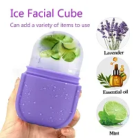 (Pack 2) Ice Face Roller Massager Ice Roller For Face Silicone Facial Cube for Eyes And Neck Massager And Skin Care Ice Roller Reusable Massager Skin Glowing Massager Face Ice Roller (Multicolor)-thumb3