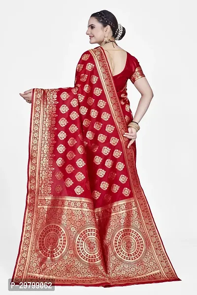 Stylish Art Silk Maroon Jacquard Saree With Blouse Piece-thumb2