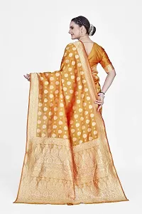 Stylish Art Silk Yellow Jacquard Saree With Blouse Piece-thumb1