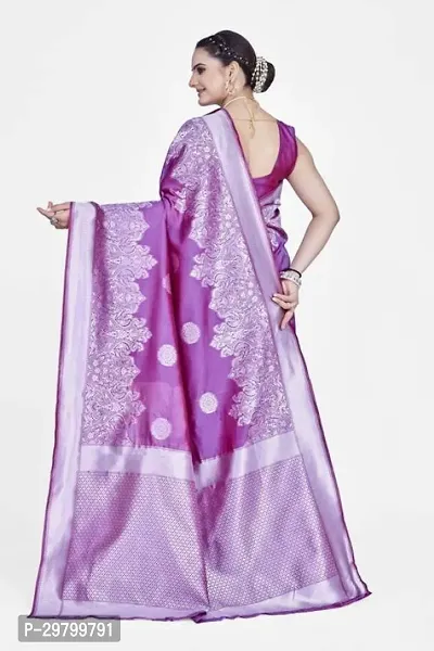 Stylish Art Silk Magenta Jacquard Saree With Blouse Piece-thumb2