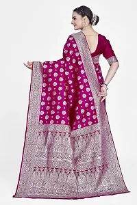 Stylish Art Silk Maroon Jacquard Saree With Blouse Piece-thumb1