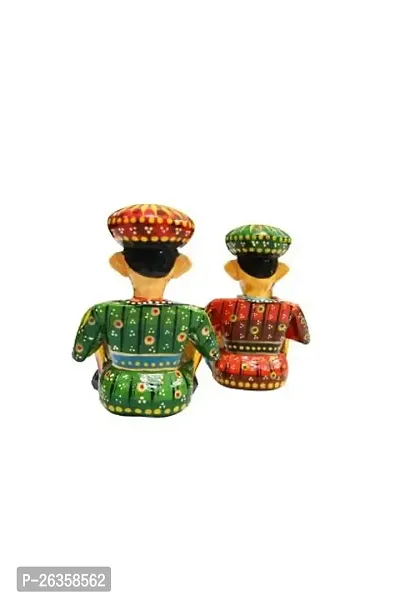 PALAK SAXENA Toys  Handicrafts,Handcrafted Indian Musicians (While Standing), Decorative Indian Band Set Traditional Decorative Showpiece, Channapatna Handicrafts-thumb3