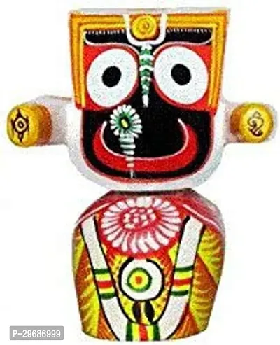 Palak Saxena Divine Trimurty Wooden Lord Jagannath, Balaram, and Subhadra Idol Set - 4 Inches, Multicolor-thumb2