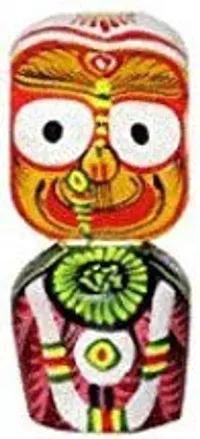 Palak Saxena Divine Trimurty Wooden Lord Jagannath, Balaram, and Subhadra Idol Set - 4 Inches, Multicolor-thumb2