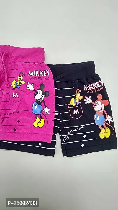 Little Funky 100% Pure Cotton Printed Unisex Kids Boys and Girls Casual Regular fit Shorts-thumb5