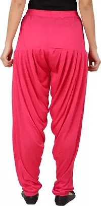 Ultra Soft Rayon Viscose Solid Color Attractive Pleated Pattern Casual wear/Ethnic wear Regular Fit Patiala Pants for Trendy Womens-thumb1