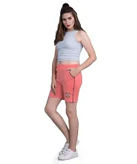 Monisha Plus 100% Pure Cotton Solid Casual Gym/Cycling/Active Shorts for Womens-thumb3