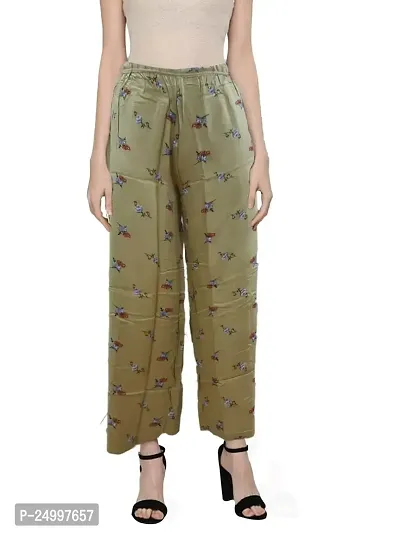 Monisha Plus Rayon Viscose Trendy Floral Printed Relaxed fit Casual Palazzo Pant-thumb0