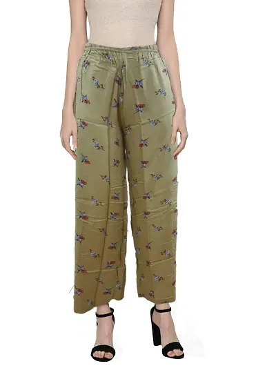 Monisha Plus Rayon Viscose Trendy Floral Printed Relaxed fit Casual Palazzo Pant