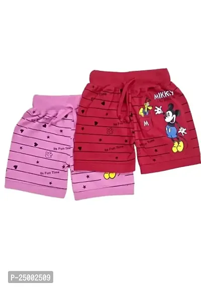 Little Funky 100% Pure Cotton Printed Unisex Kids Boys and Girls Casual Regular fit Shorts