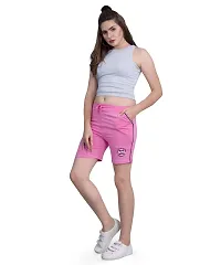 Monisha Plus 100% Pure Cotton Solid Casual Gym/Cycling/Active Shorts for Womens-thumb4