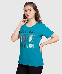 Monisha Plus Pure Cotton Graphic Printed Half Sleeve Round Neck Tshirt-thumb2