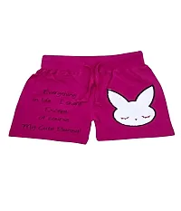 Little Funky 100% Pure Cotton Casual Attractive Baby Bunny Designed Pattern Regular Pattern Boys and Girls Unisex Shorts for Kids-thumb3