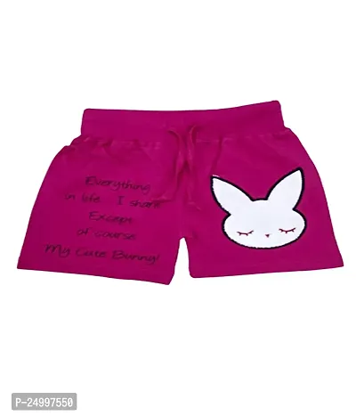 Little Funky 100% Pure Cotton Casual Attractive Baby Bunny Designed Pattern Regular Pattern Boys and Girls Unisex Shorts for Kids-thumb4