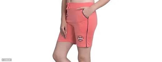 Monisha Plus 100% Pure Cotton Solid Casual Gym/Cycling/Active Shorts for Womens-thumb3