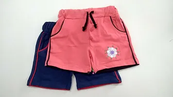 Little Funky Pure Cotton Embroidered Button Shorts - Pack of 2 pcs-thumb1