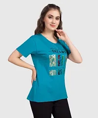 Monisha Plus Pure Cotton Graphic Printed Half Sleeve Round Neck Tshirt-thumb3