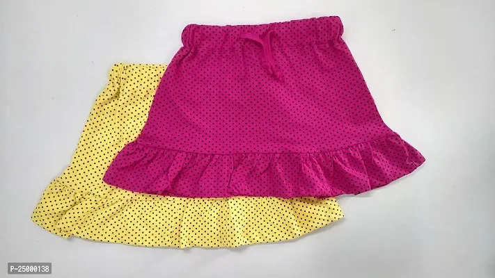 Little Funky 100% PUE Cotton Dotted Skirts - Pack of 2 pcs-thumb2
