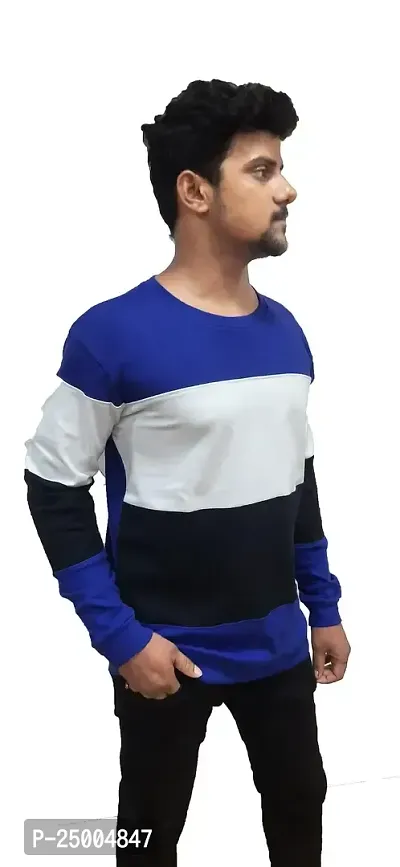 Dudelo Cotton Blended Regular fit Color Blocked Round Neck Full Sleeve Trendy Casual Sweater for Mens-thumb4