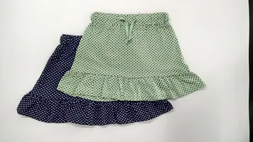 Little Funky 100% PUE Cotton Dotted Skirts - Pack of 2 pcs-thumb1