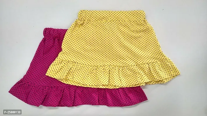 Little Funky 100% PUE Cotton Dotted Skirts - Pack of 2 pcs-thumb3