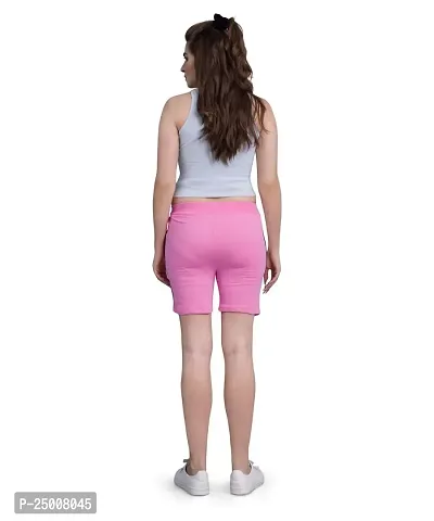 Monisha Plus 100% Pure Cotton Solid Casual Gym/Cycling/Active Shorts for Womens-thumb4