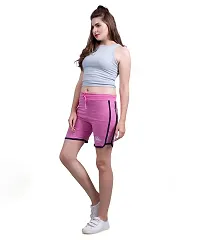 Monisha Plus 100% Pure Cotton Solid Casual 100% Pure Cotton Solid Casual Gym/Cycling/Active Shorts for Womens-thumb2