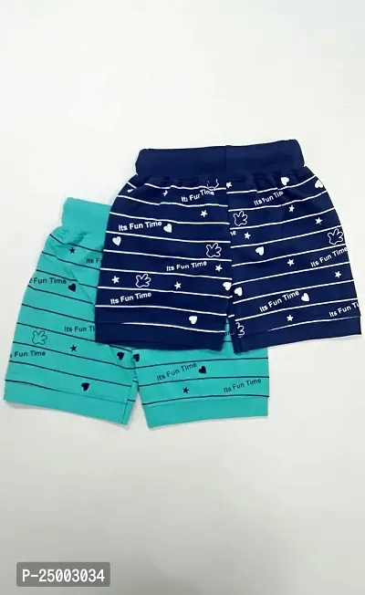 Little Funky 100% Pure Cotton Printed Unisex Kids Boys and Girls Casual Regular fit Shorts-thumb2