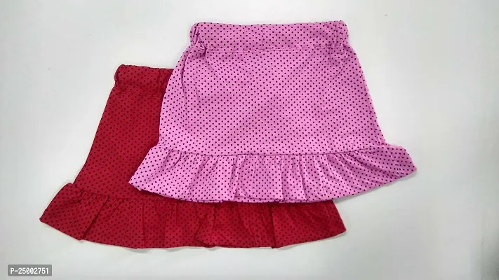 Little Funky 100% PUE Cotton Dotted Skirts - Pack of 2 pcs-thumb3