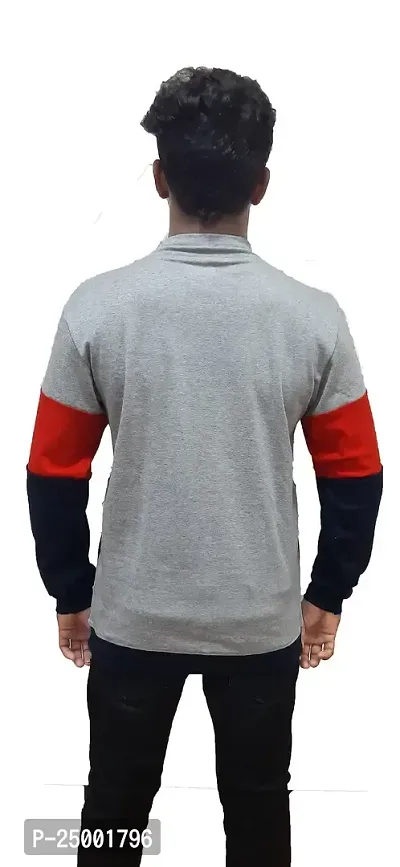 Dudelo Cotton Blended Color Blocked High Neck Regular fit Casual Sweater for Mens - Pack of 1-thumb3