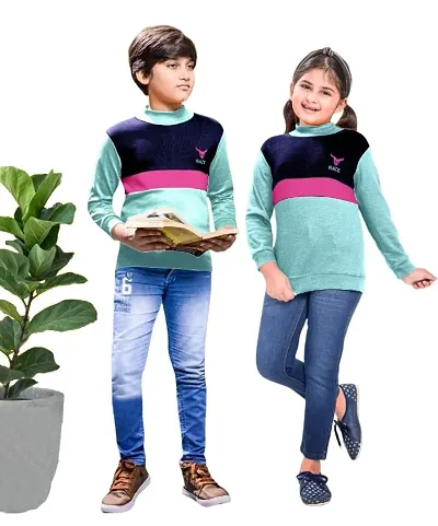 Little Funky Kids Unisex Cotton color block Sweaters