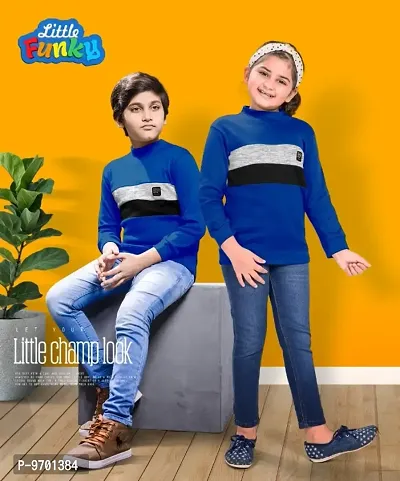 Little Funky Kids Unisex Cotton color block Sweaters