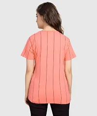 Cotton Women Color Blocked T-Shirt-thumb1