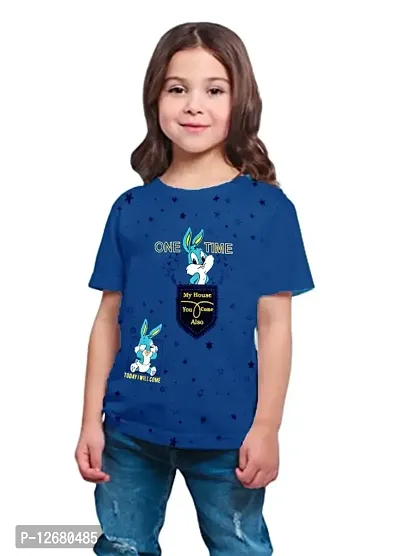 Little Funky 100% Pure cotton Graphic Printed Tshirt for Girls