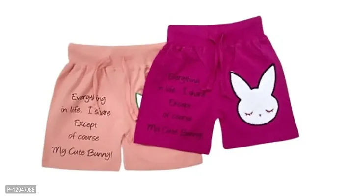 Little Funky 100% Pure cotton casual attractive Baby bunny designed pattern Regular pattern Boys and girls Unisex shorts for kids-thumb0