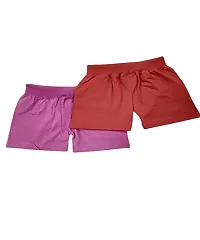 Little Funky 100% Pure cotton Printed regular fit Casual  Active sport shorts for Kids Girls-thumb1