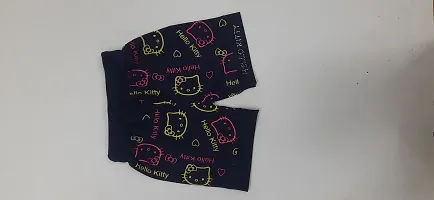 Little Funky 100% Pure cotton All over Printed kitty design Casual Shorts for Girls-thumb2