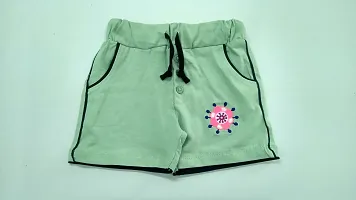 Cotton Casual Trendy Embroidered Kids Shorts for Girls-thumb3