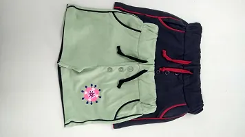 Cotton Casual Trendy Embroidered Kids Shorts for Girls-thumb2