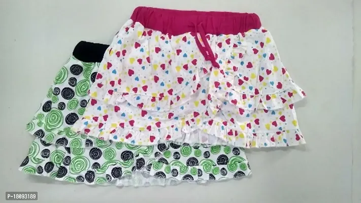 Multicolor Cotton Skirt for Girls-thumb0