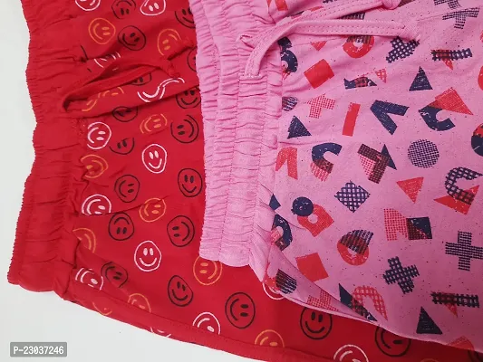 Pure cotton all over printed Regular fit Casual Shorts for Girls - Pack of 2 pcs-thumb4