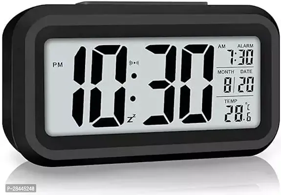 Designer Black Plastic Analog Table Clock-thumb0